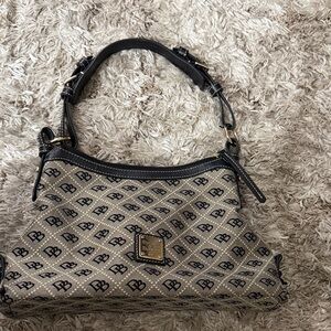 Dooney & Bourke Black and Cream Shoulder Bag